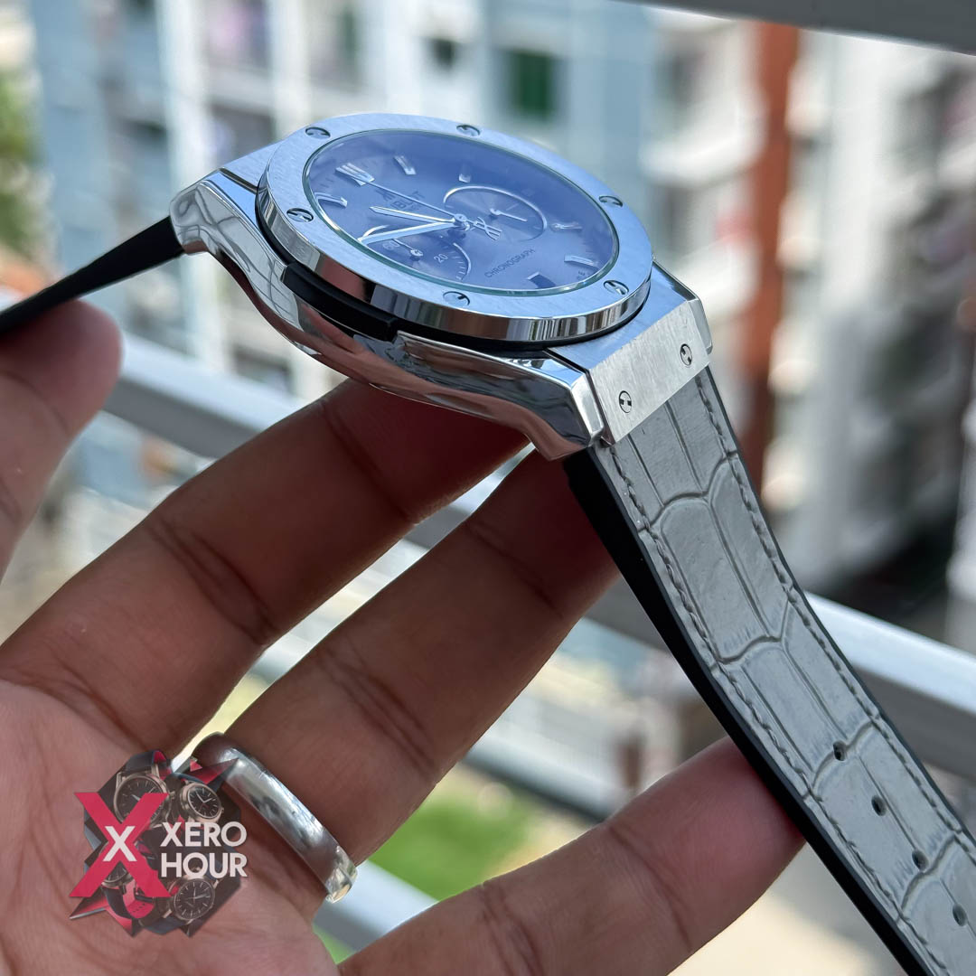 Hublot Classic Fusion Watches Chronograph Crocodile leather Grey_img_1