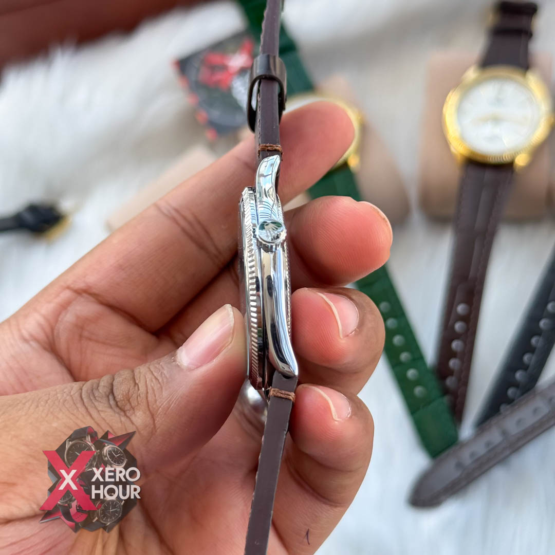 Rolex 1908 Classic Series Leather Belt | Brown Belt Tiffany Dial_img_4