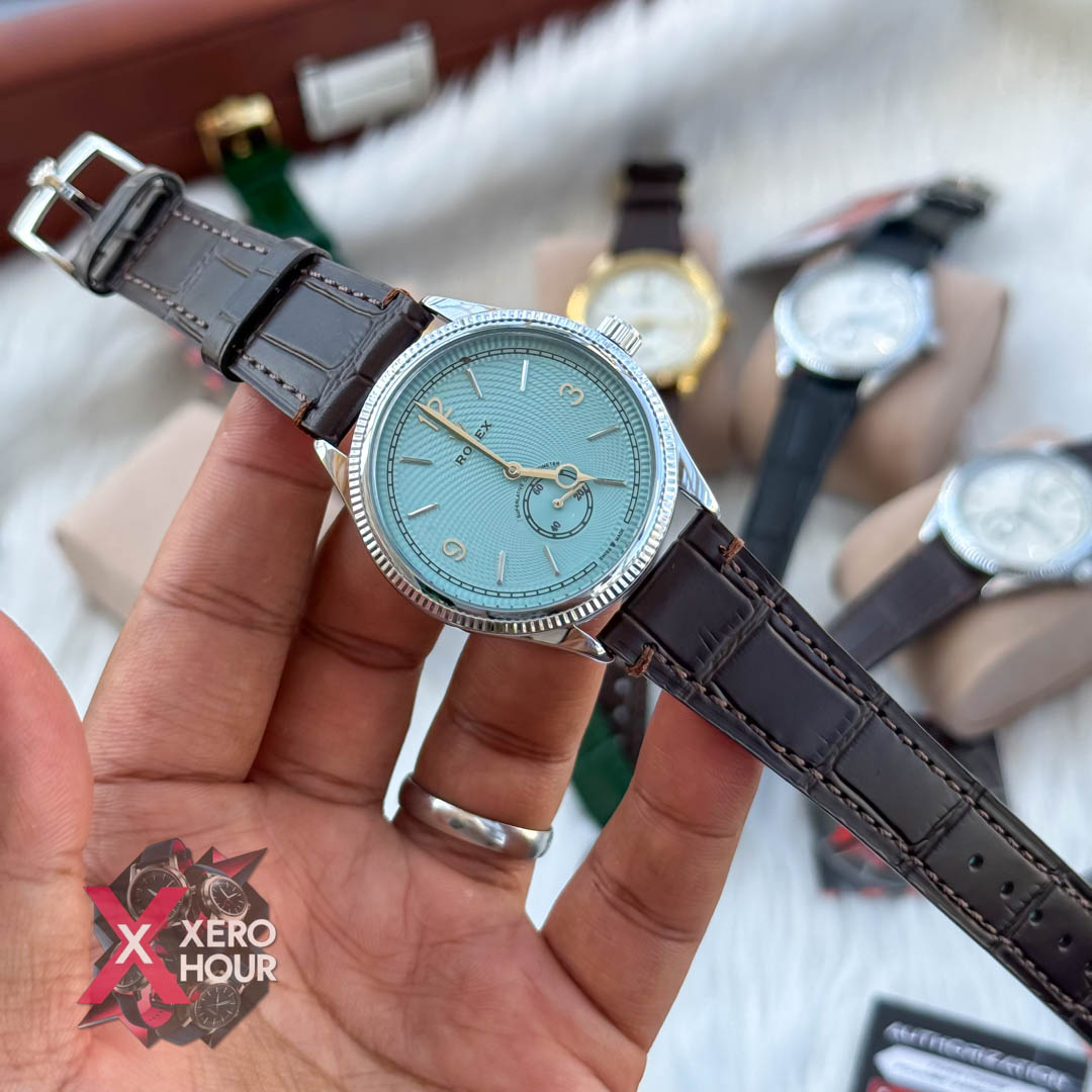 Rolex 1908 Classic Series Leather Belt | Brown Belt Tiffany Dial_img_2