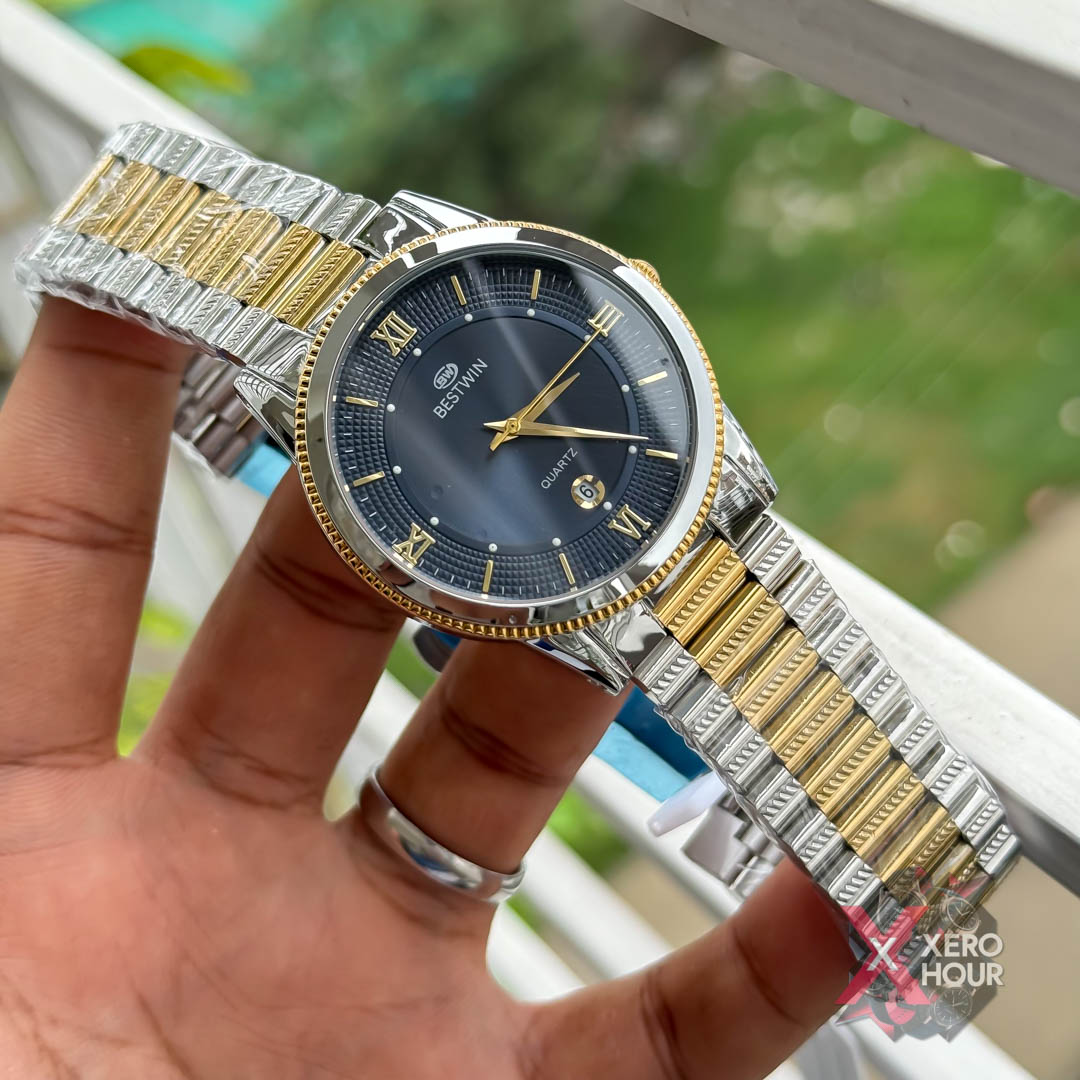 Bestwin BW232 || Formal Watch || Dual Tone Blue Dial
