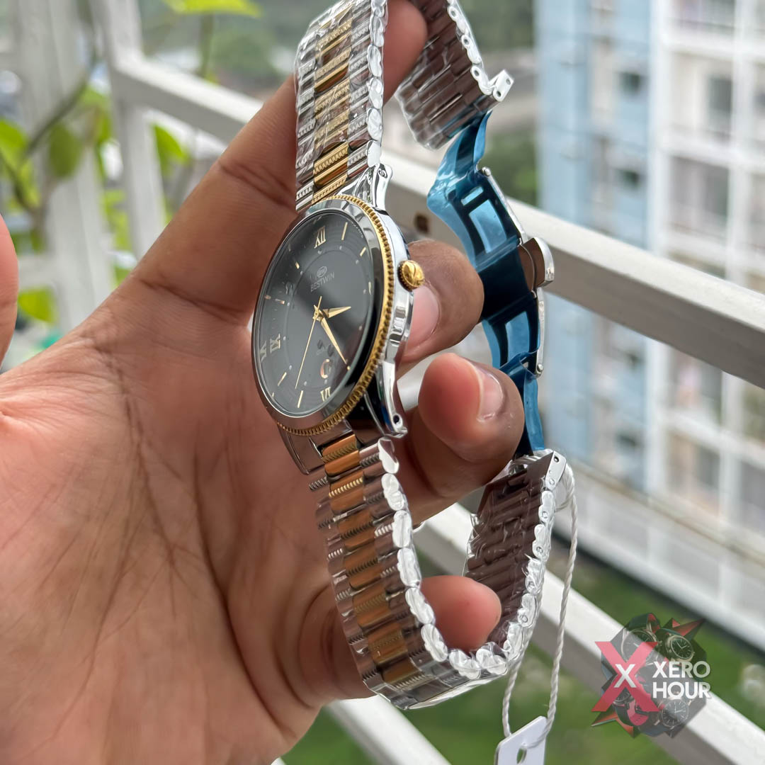 Bestwin BW232 || Formal Watch || Dual Tone Blue Dial_img_3