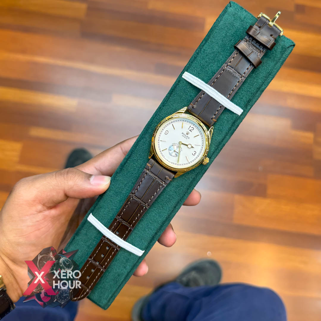 Rolex 1908 Classic style | Brown blet Gold white dial_img_3