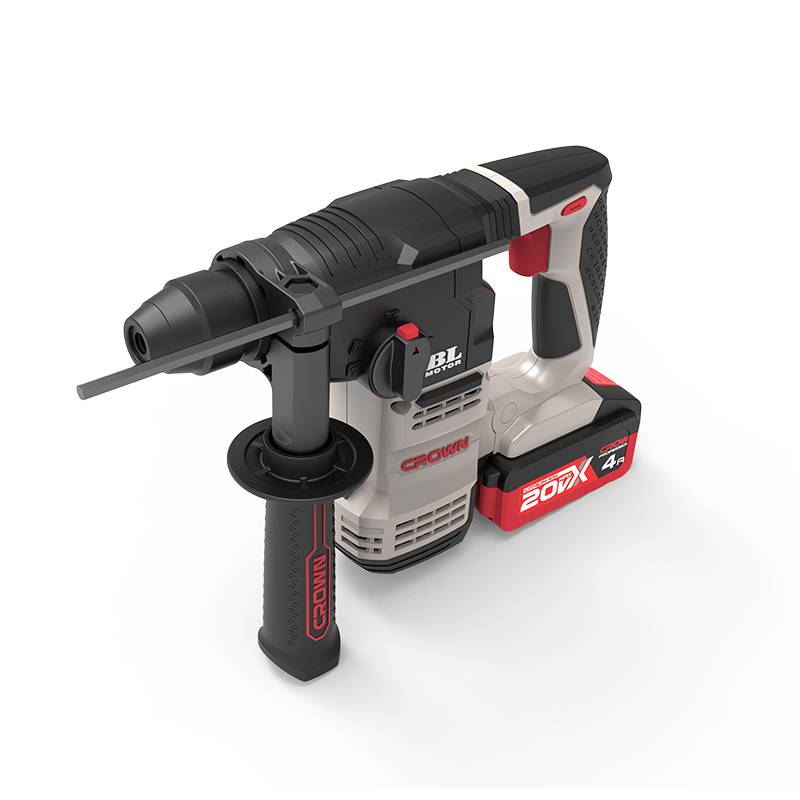 CROWN,CT28001HX,20V Professional Cordless Brushless Rotary Hammer with battery & Charger, 4.0Ah, 20mm; CT28001HX-4 BMC_img_3