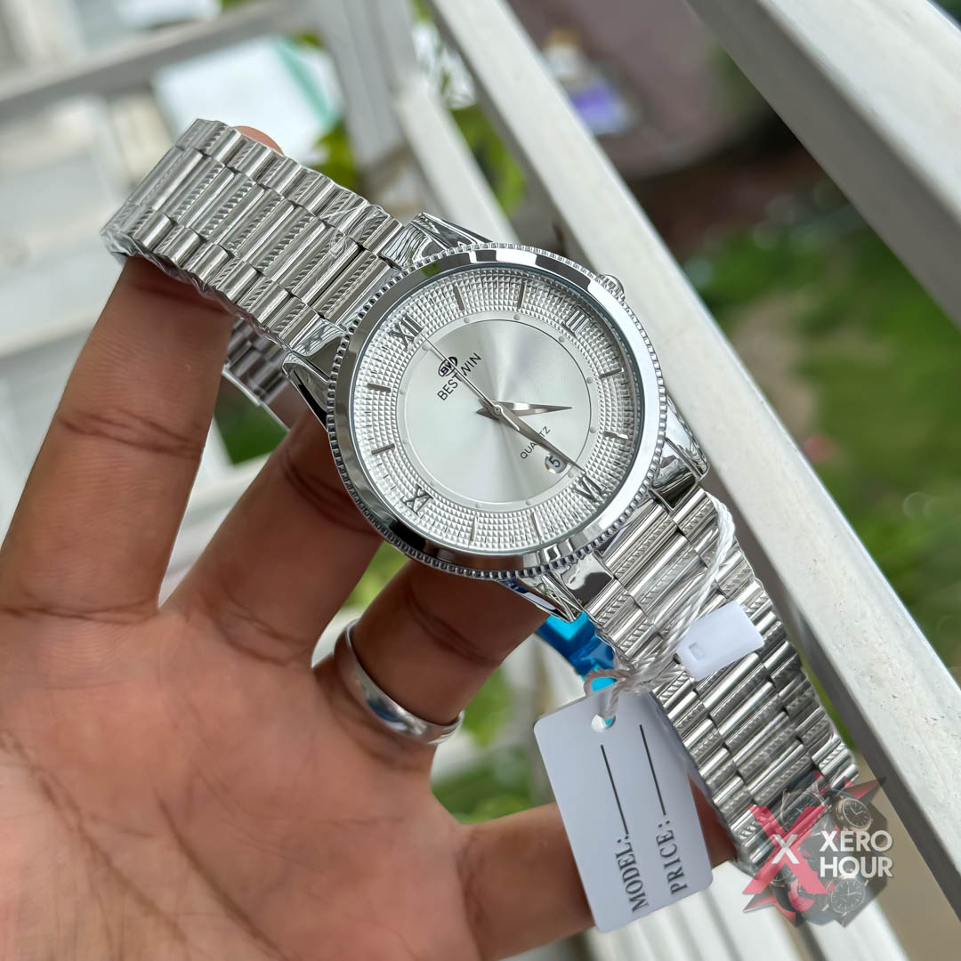 Bestwin BW232 || Formal Watch || Single Tone | Full White_img_1