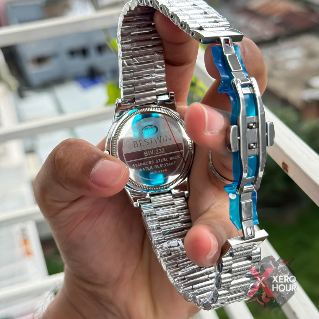 Bestwin BW232 || Formal Watch || Single Tone Black dial_img_3