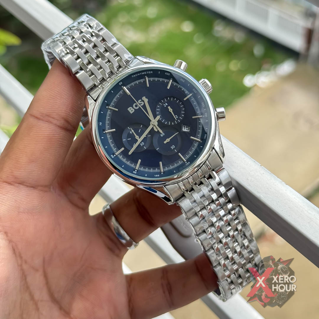 Hugo Boss Chronograph |Single Tone Blue dial