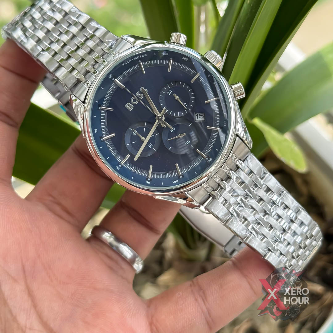 Hugo Boss Chronograph |Single Tone Blue dial_img_3