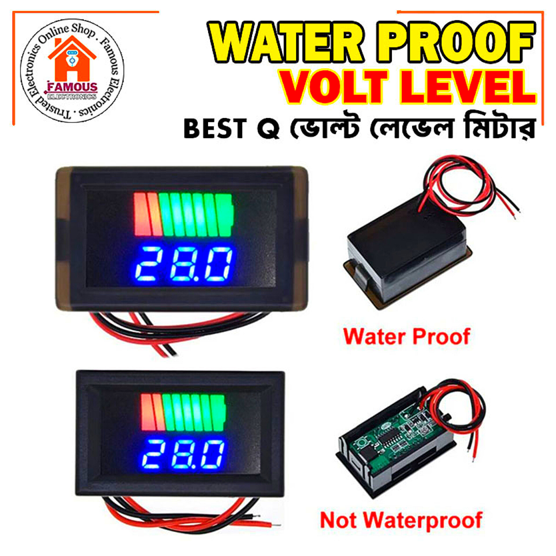 DC 12V-72V Waterproof Battery Volt Level Indicator_img_4
