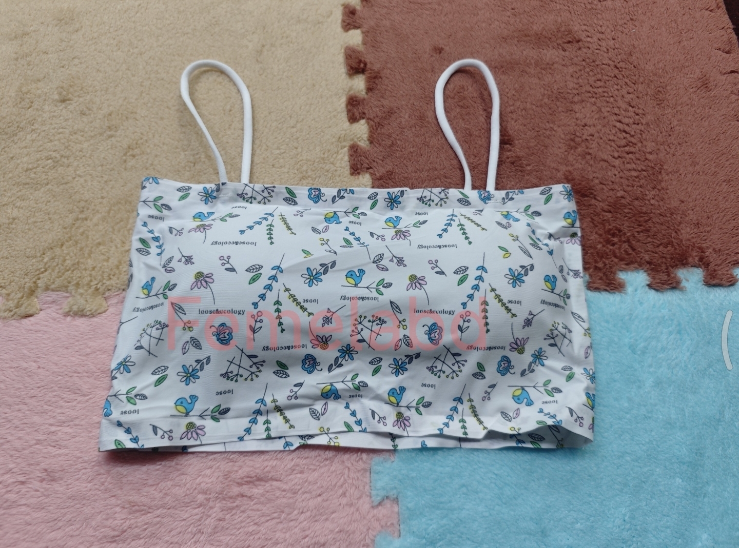 Ice Silk printed Crop Tops For Women Soft No Wire One-Piece Brassiere Seamless Beauty Bra Summer Wrap Chest Female Lingberries Bandeau Top_img_2