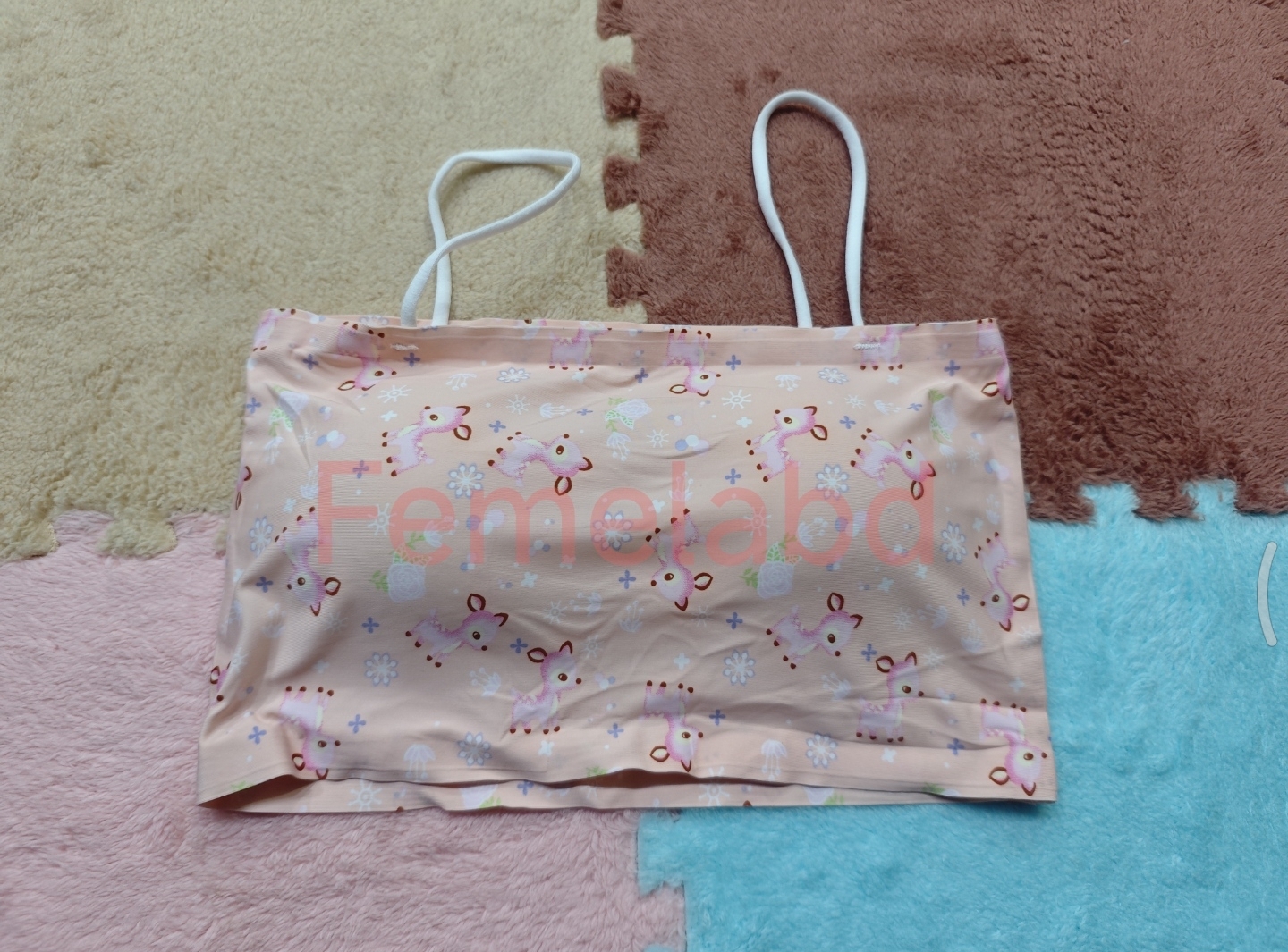 Ice Silk printed Crop Tops For Women Soft No Wire One-Piece Brassiere Seamless Beauty Bra Summer Wrap Chest Female Lingberries Bandeau Top_img_4