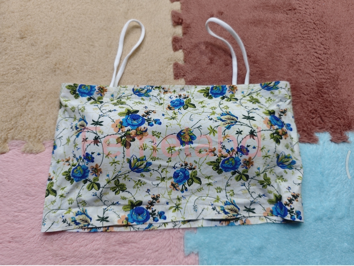 Ice Silk printed Crop Tops For Women Soft No Wire One-Piece Brassiere Seamless Beauty Bra Summer Wrap Chest Female Lingberries Bandeau Top_img_5