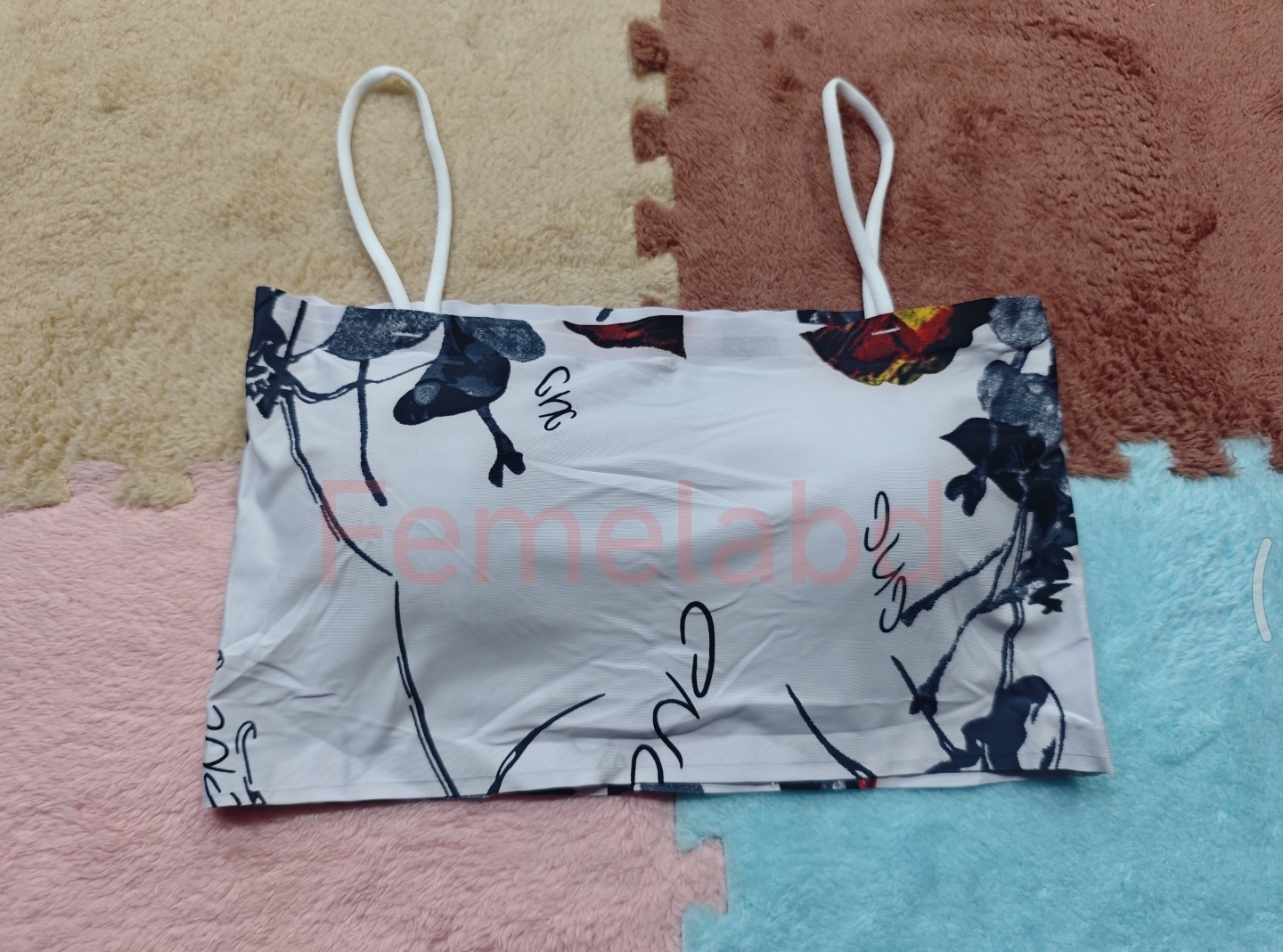 Ice Silk printed Crop Tops For Women Soft No Wire One-Piece Brassiere Seamless Beauty Bra Summer Wrap Chest Female Lingberries Bandeau Top_img_9