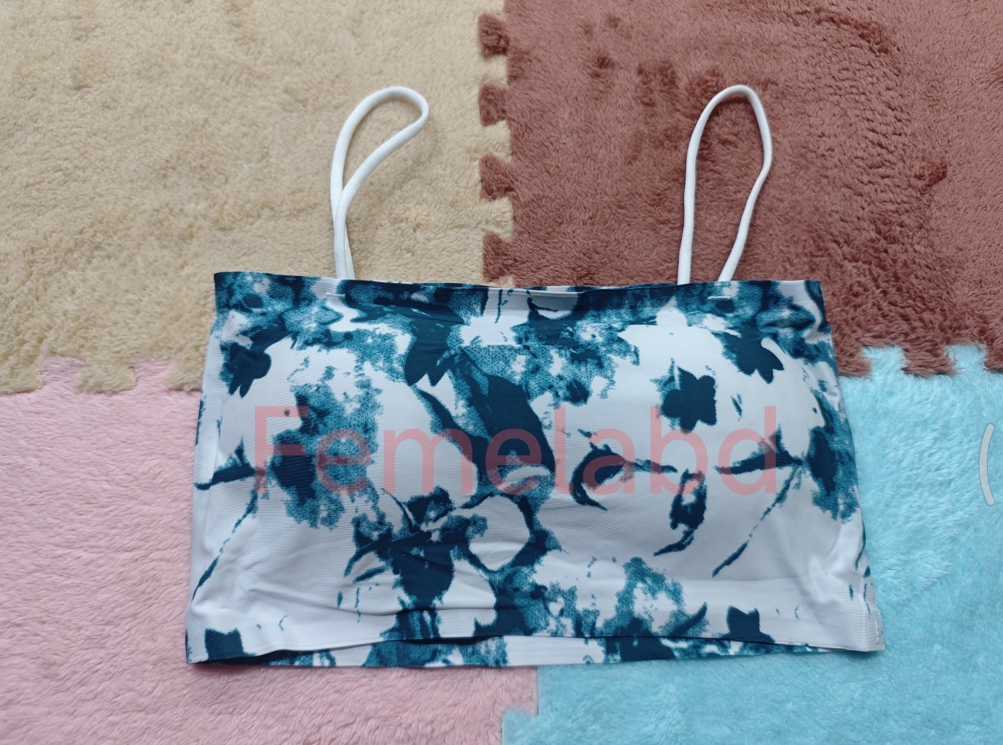 Ice Silk printed Crop Tops For Women Soft No Wire One-Piece Brassiere Seamless Beauty Bra Summer Wrap Chest Female Lingberries Bandeau Top_img_0