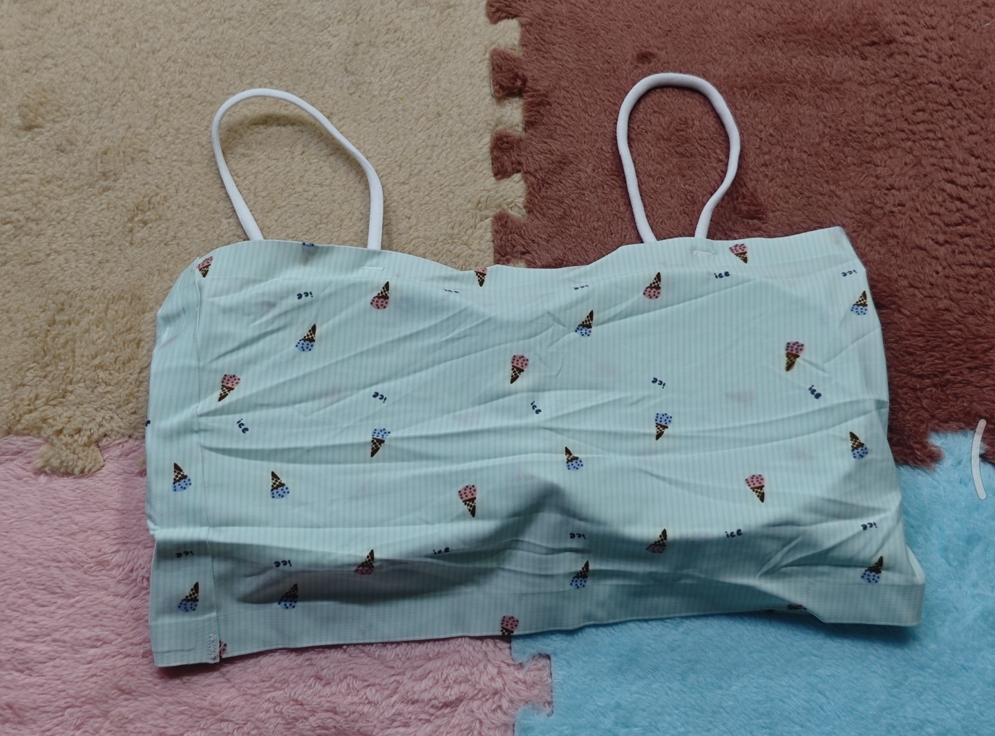 Ice Silk printed Crop Tops For Women Soft No Wire One-Piece Brassiere Seamless Beauty Bra Summer Wrap Chest Female Lingberries Bandeau Top_img_14