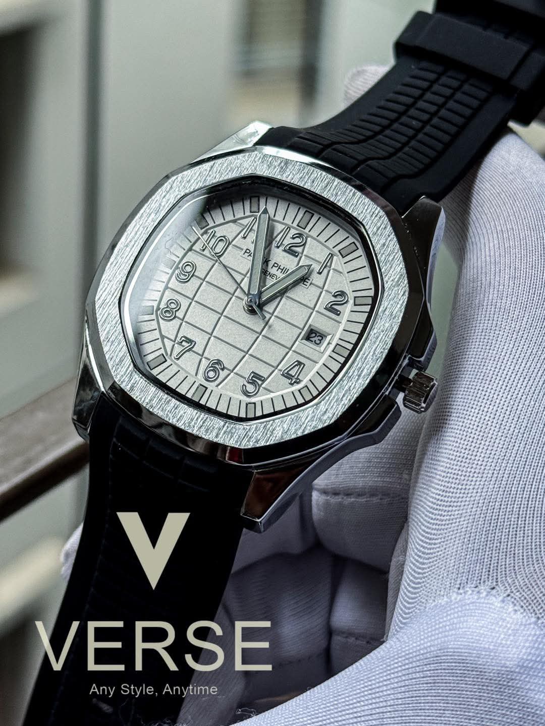 Patek Aquanaut silver and black