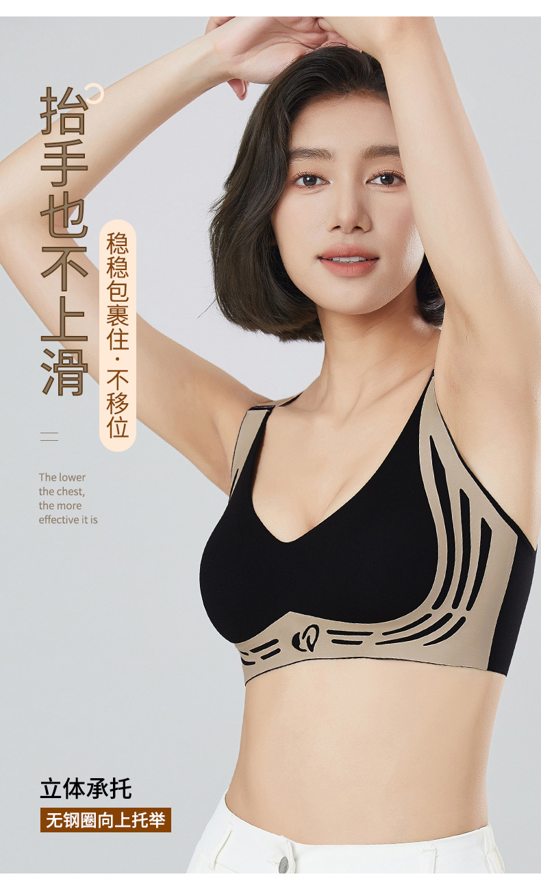 Women Gravity Defying Lift Push Up Bras No Underwire Gather Anti Sagging Shaping Comfortable Seamless Sports Oriented Underwear_img_6