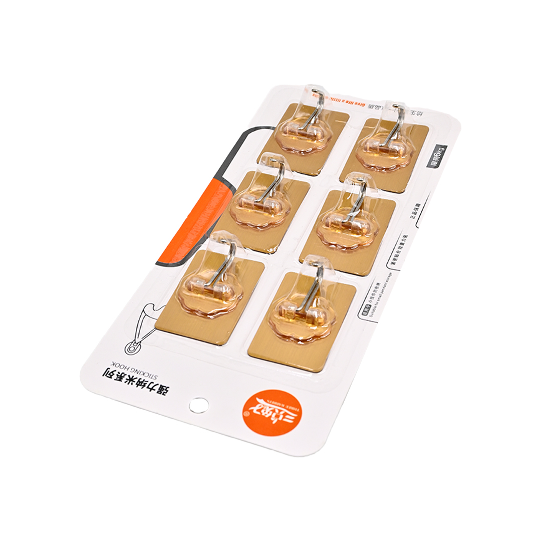 Transparent Self-Adhesive Wall Hooks_6pcs WH-2227_img_0