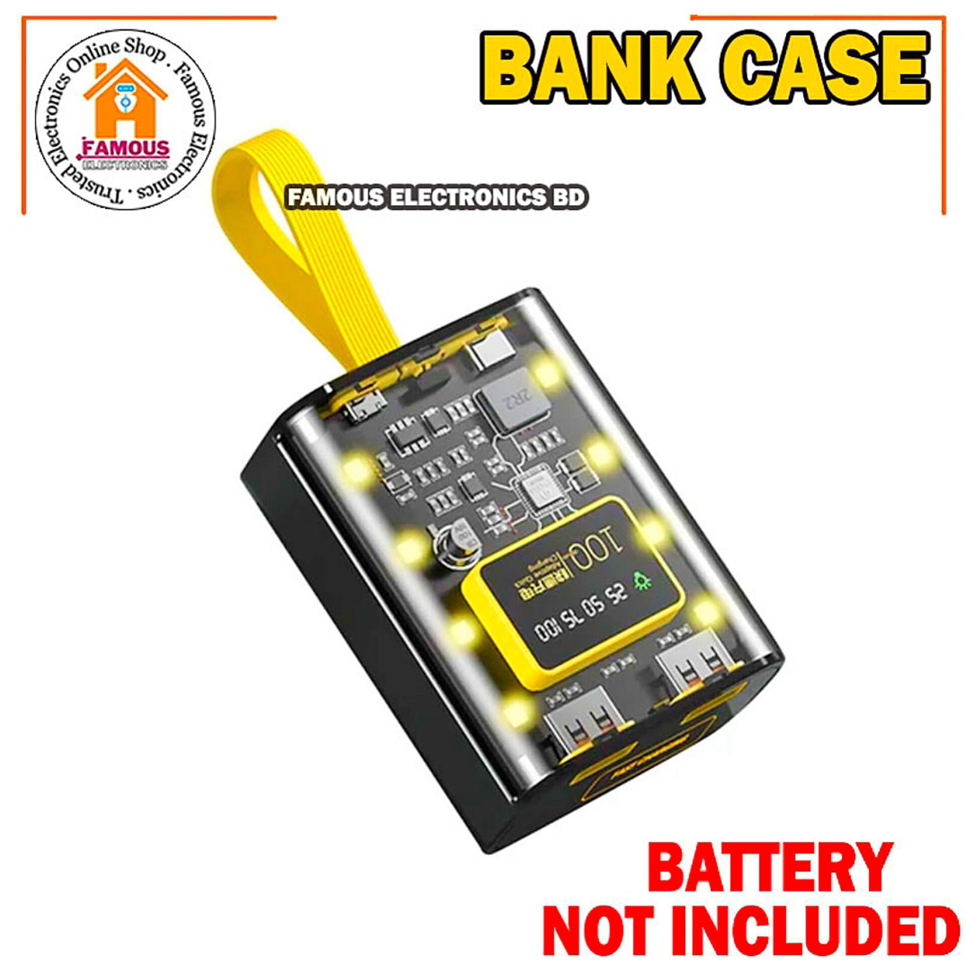 18650 Battery Charger Case Cool DIY Power Bank Box Fast Charging Case With Night Light Charging Power Bank Case_img_2