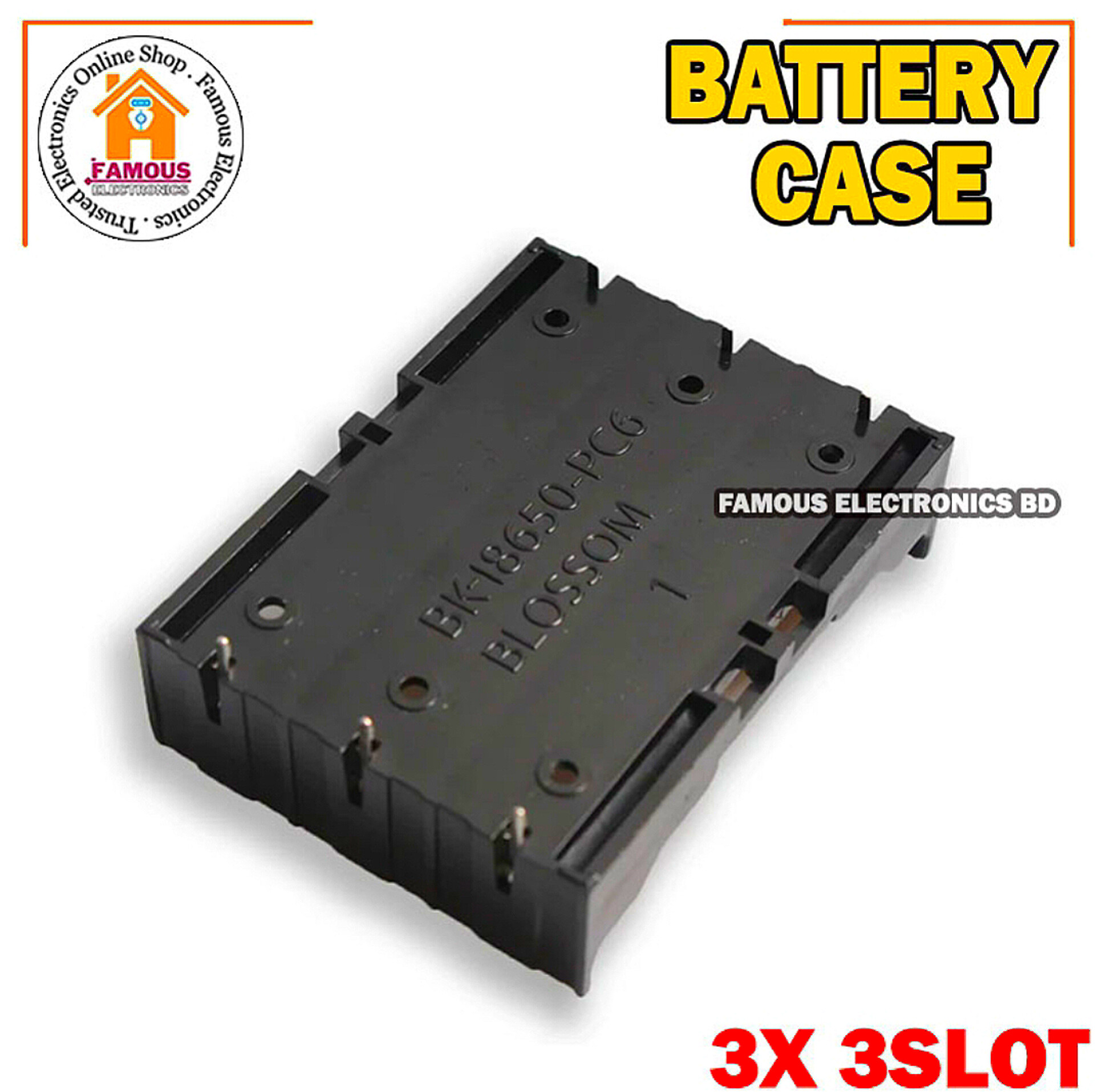 18650 Battery Case Holder Bracket Storage Holder 3X Slot for 3 Cell_img_1
