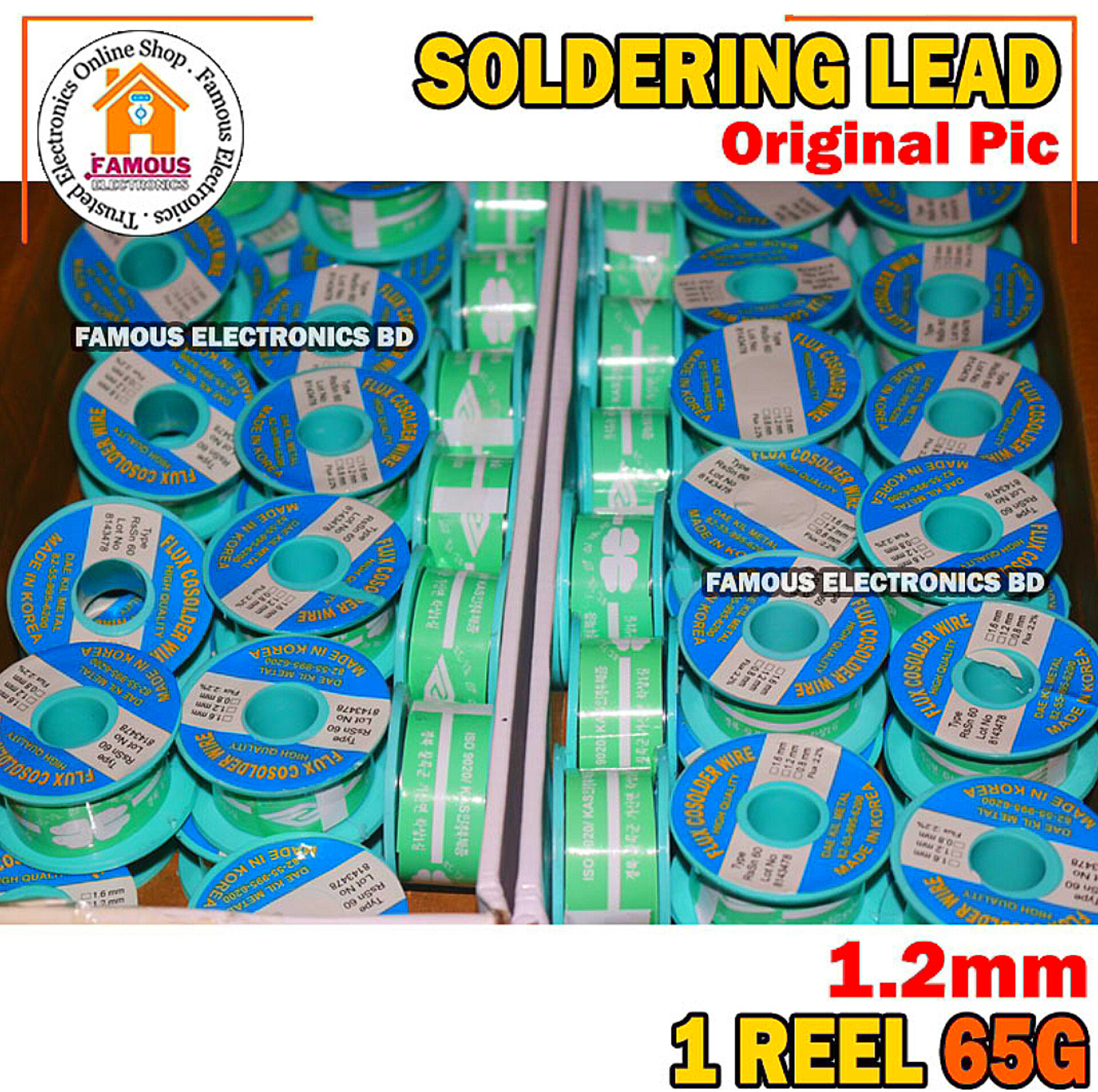 Silver Soldering Lead, Welding Iron Wire Reel 1.2mm Rosin Core Flux Solder Wire Reel Insulation Resistance-65g_img_5