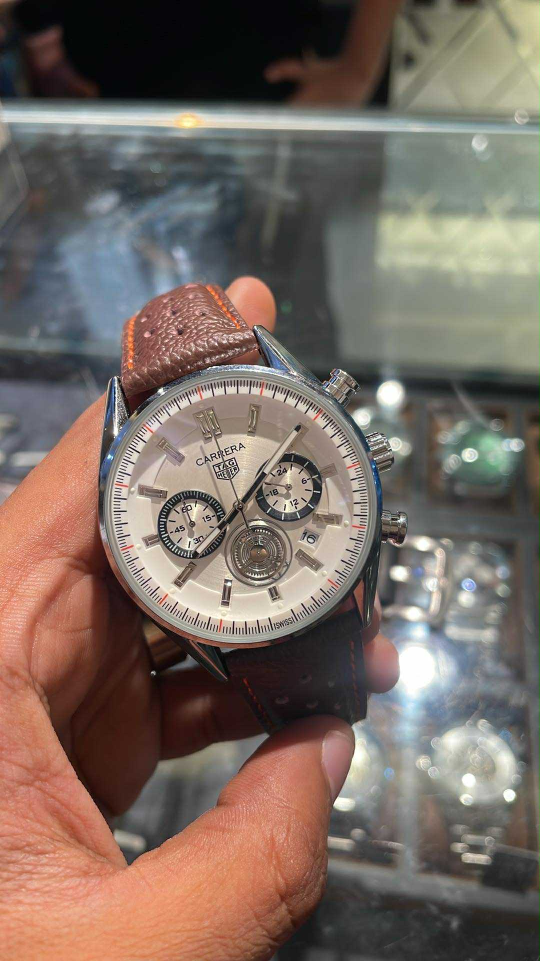 TAG TOURBILLION BROWN BELT WHITE DIAL (NEW)