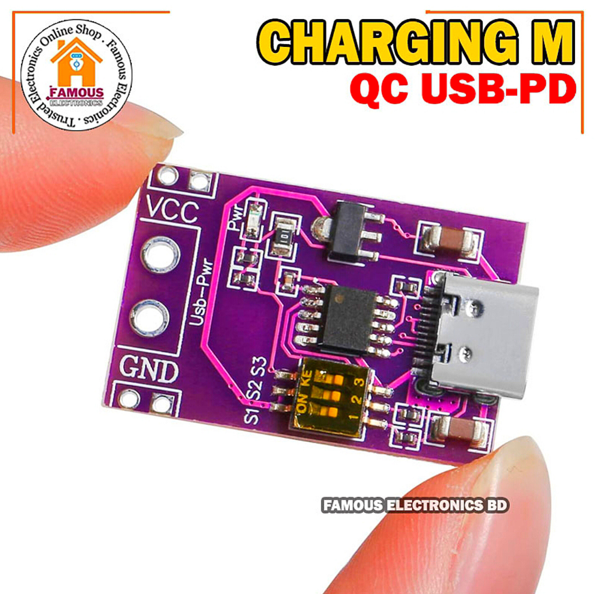 Type-C QC AFC PD2.0 PD3.0 To DC Spoof Scam Fast Charge Trigger Polling Detector USB-PD Notebook Power Supply Change Board Module_img_1