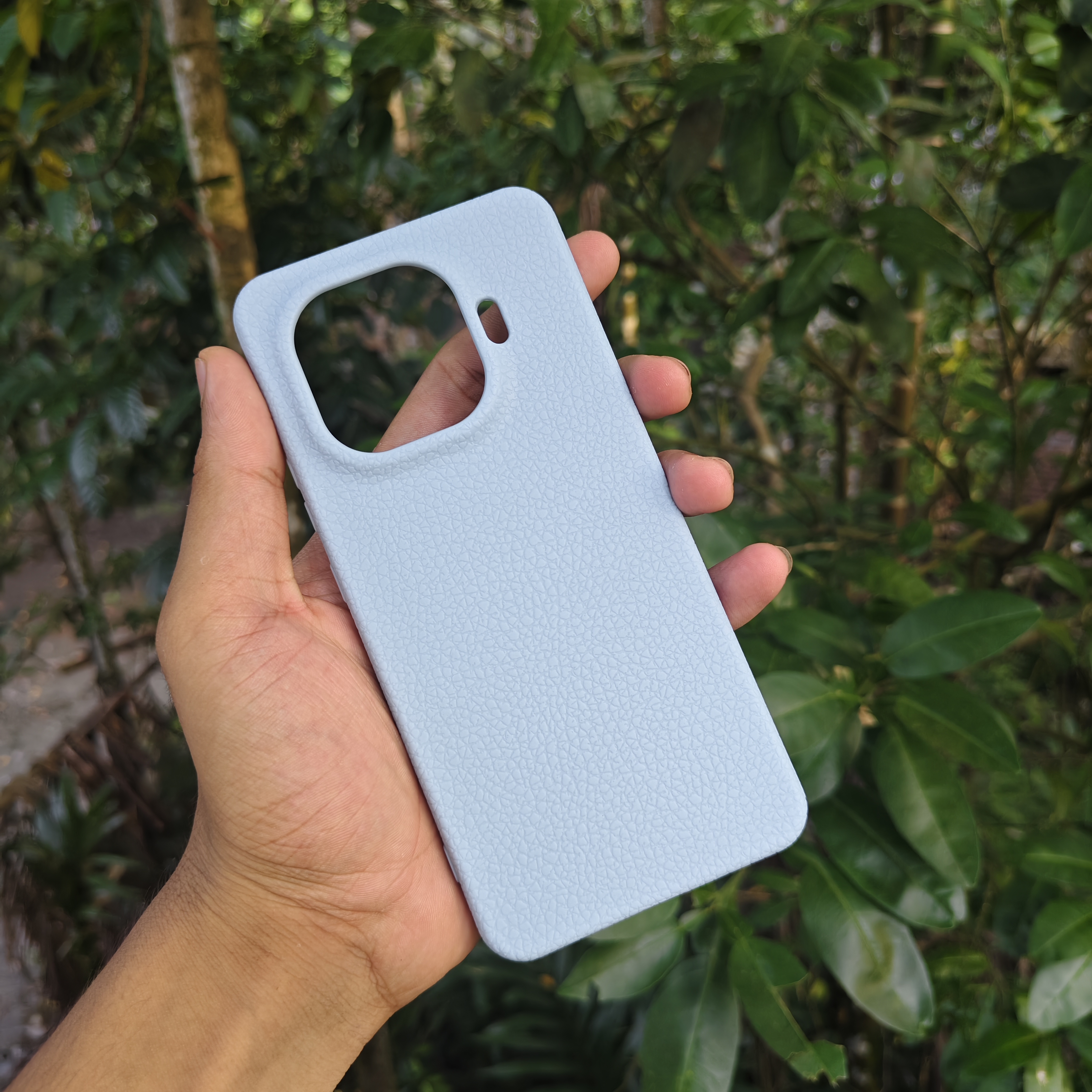 IQOO Z9 turbo leather pattern solid color frosted silicone cover_img_2