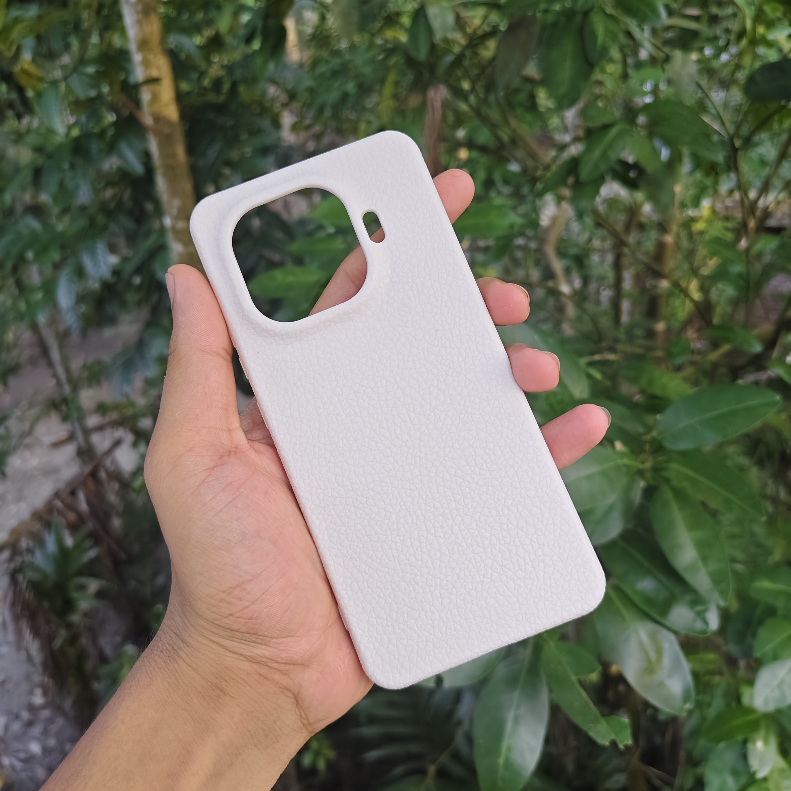 IQOO Z9 turbo leather pattern solid color frosted silicone cover_img_3