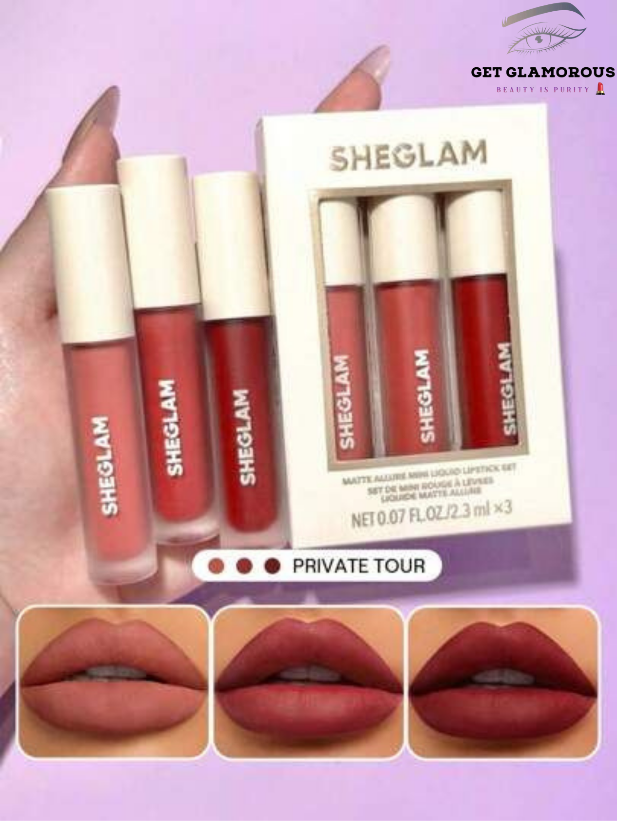 SHEGLAM matte allure mini liquid lipstick set