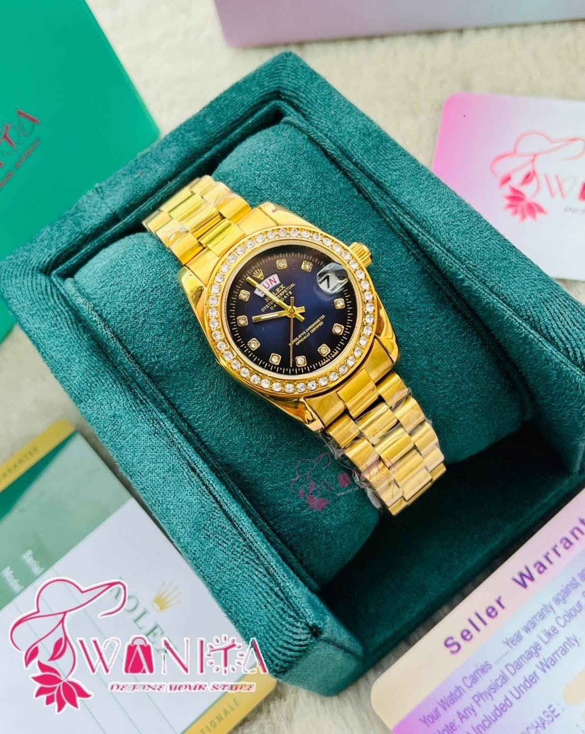 Premium Rolex Ladies Golden Daytona Watch