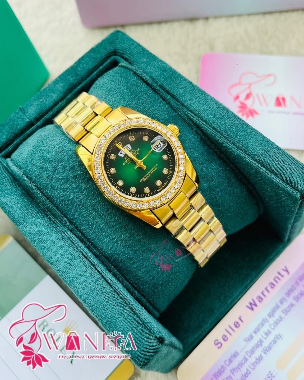 Premium Rolex Ladies Golden Daytona Watch
