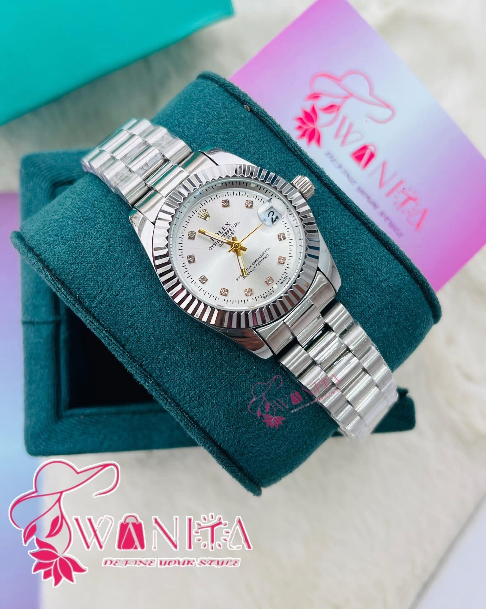 Premium Rolex Ladies Silver Daytona Watch