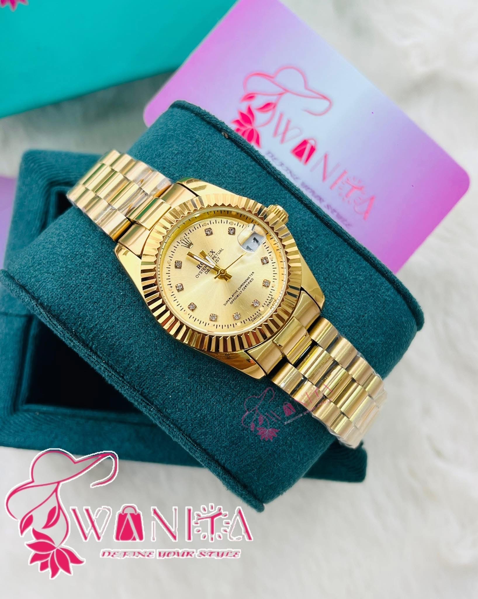 Premium Rolex Ladies Golden Daytona Watch