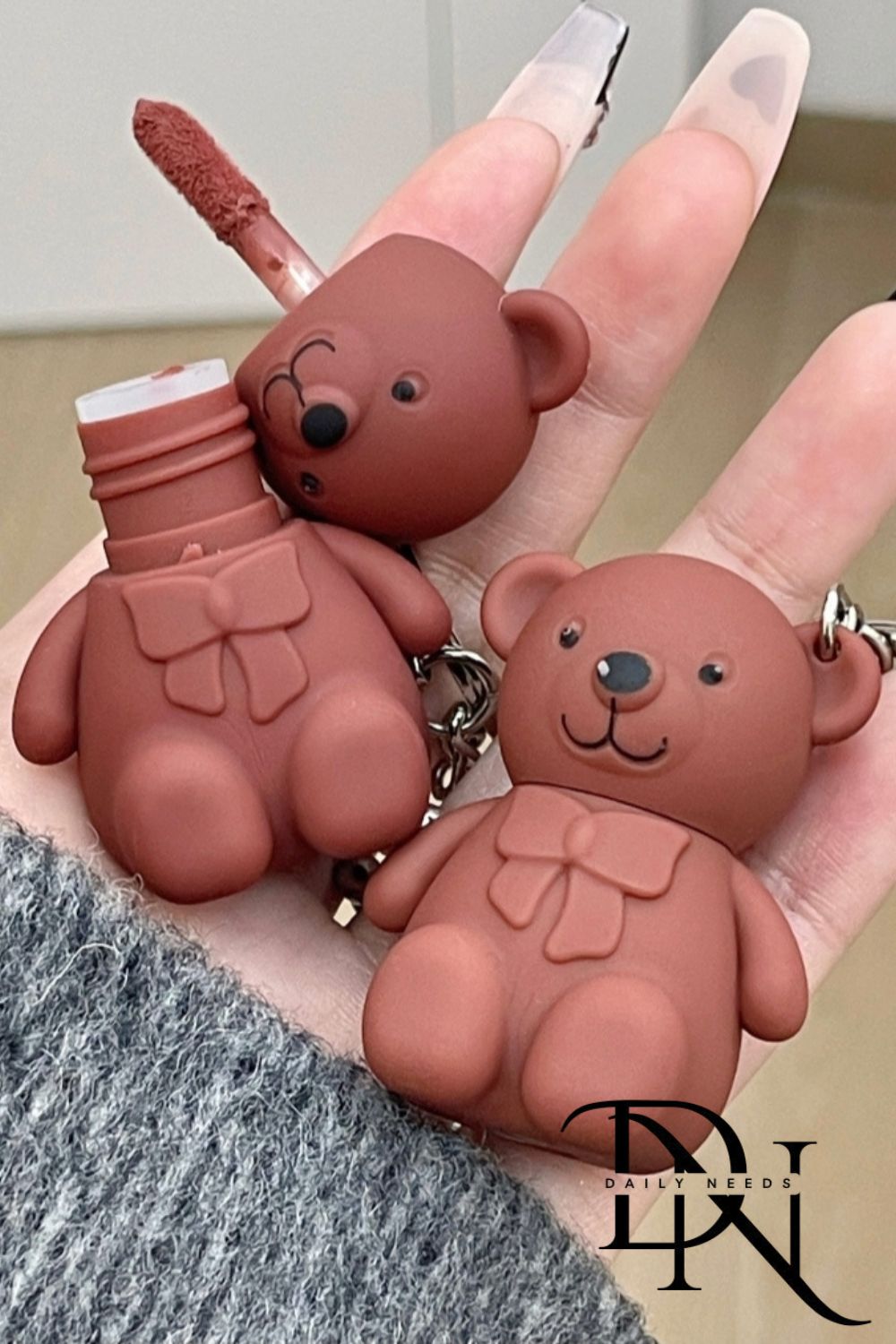 Bear Keychain Lip Mud Lipstick_img_2