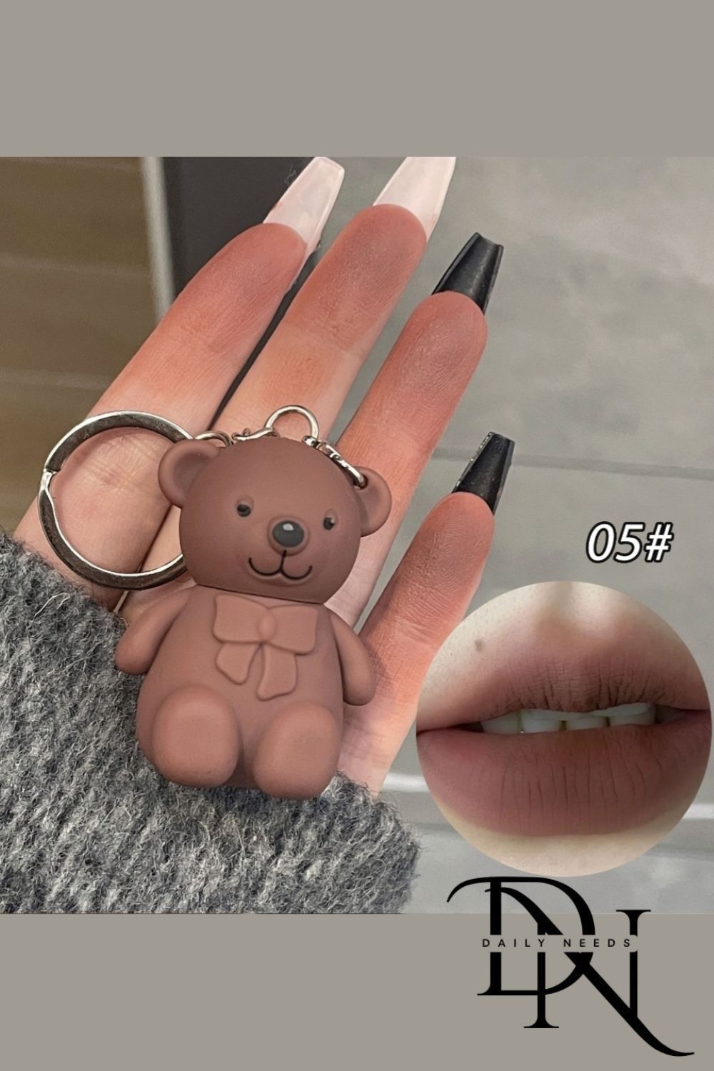 Bear Keychain Lip Mud Lipstick_img_6