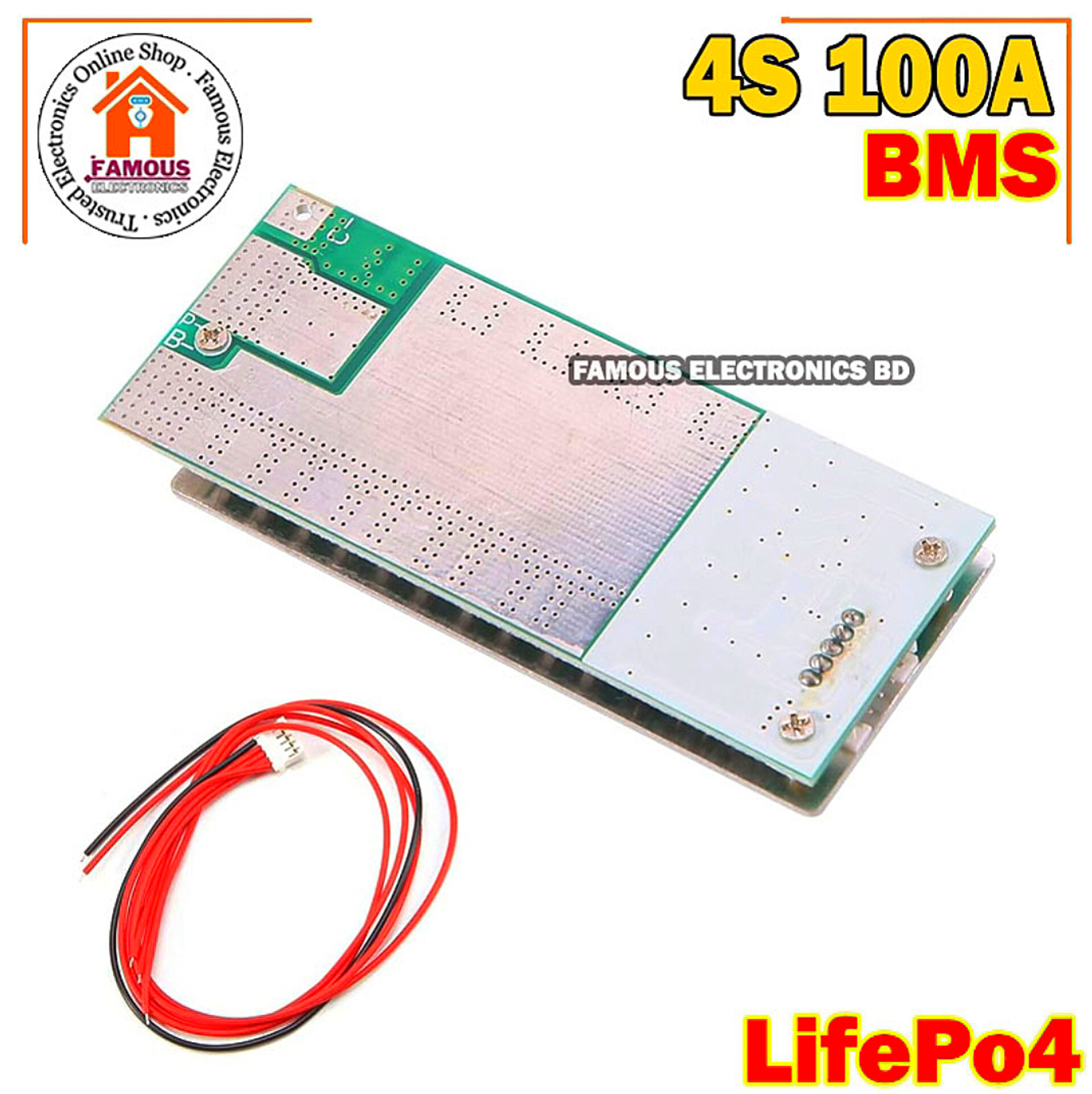 Lifepo4 Bms 4s 12V 100A Protection Circuit Board With Balanced_img_5
