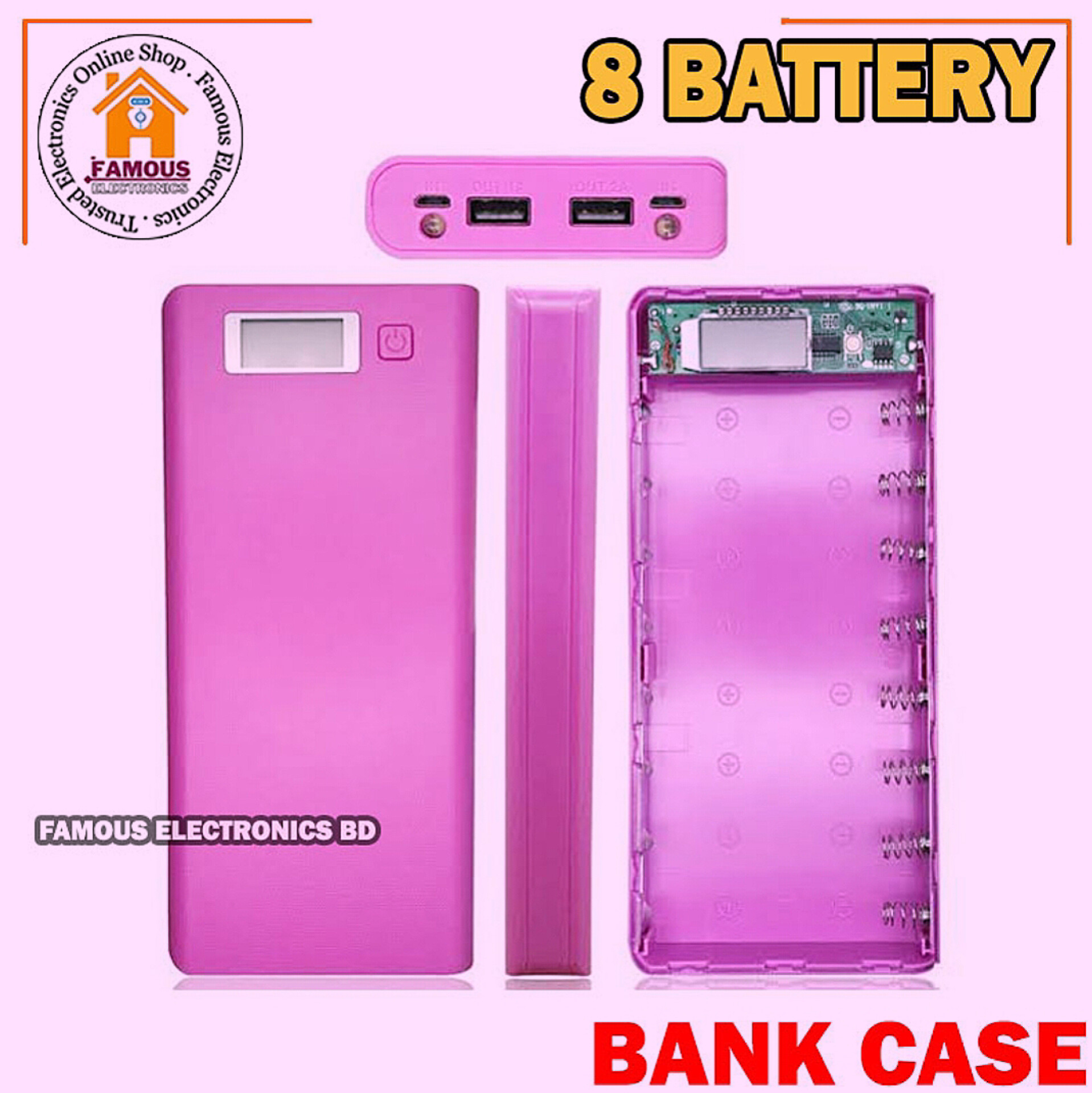 Power Bank Case 20000 mAh Rechargeable Batteries 8 Li-battery battery Power Bank Case_img_2