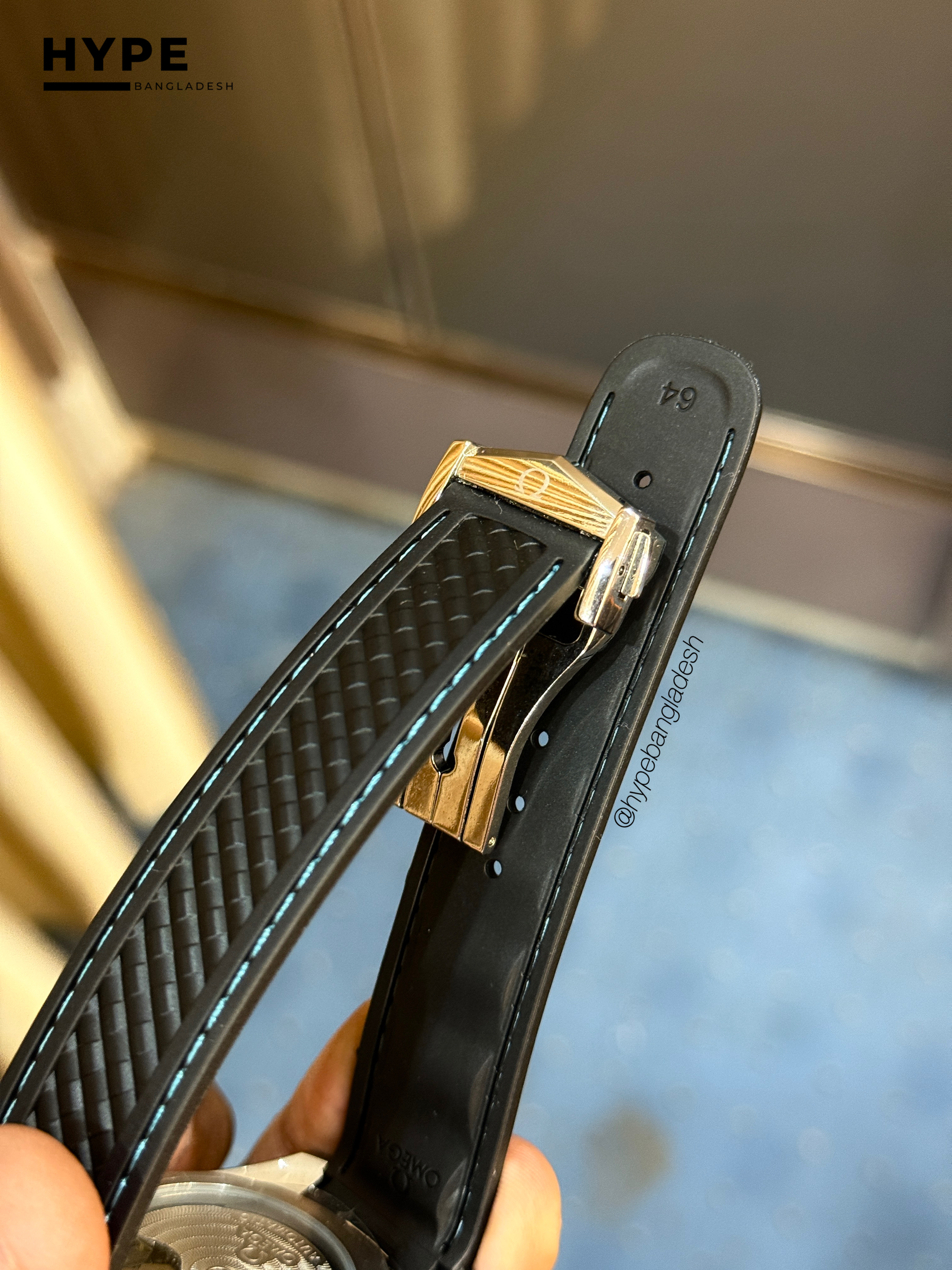 Omega Sea-Master Aqua Terra Automatic Silicone Belt(Turquoise)_img_3