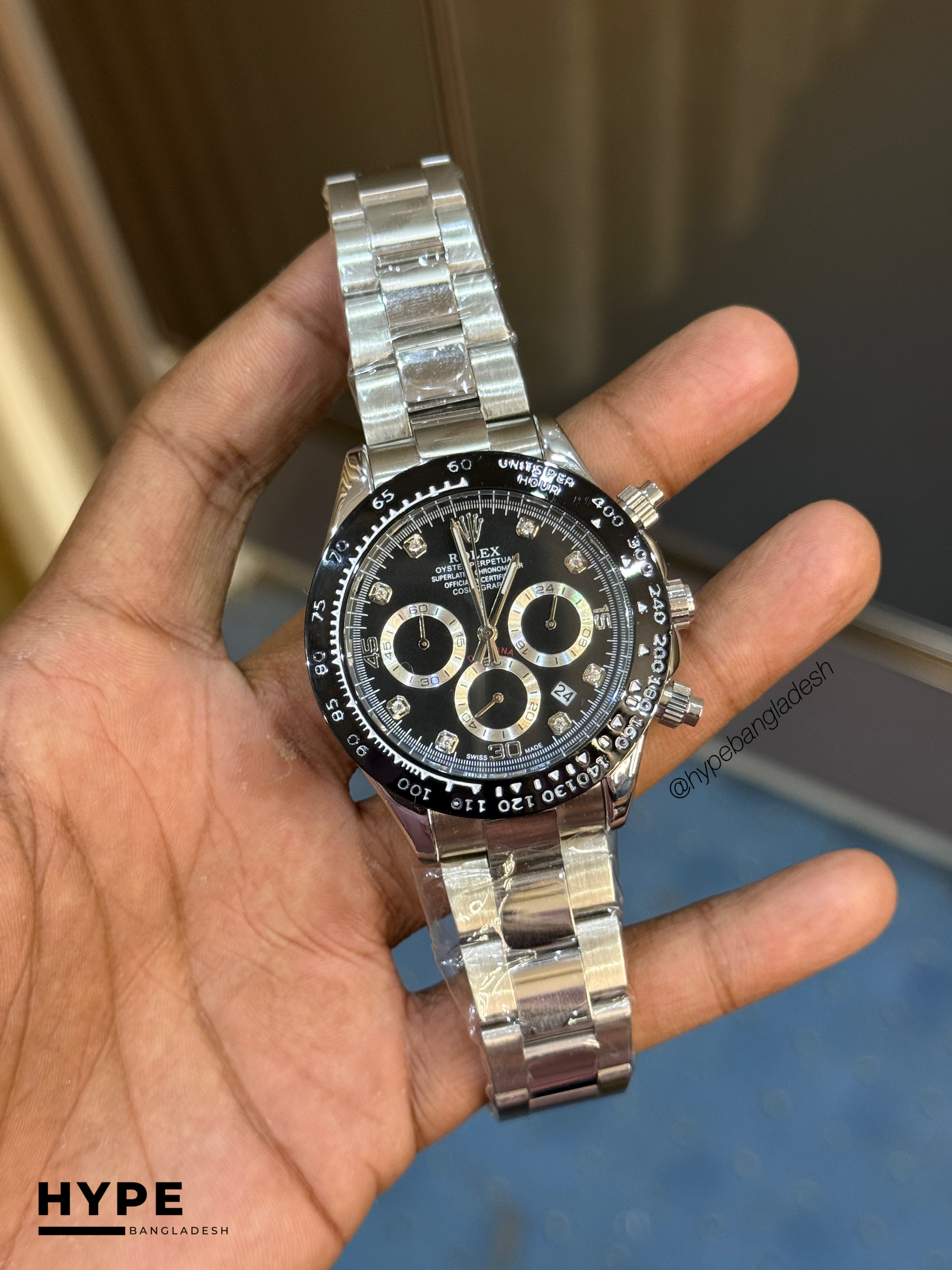 R0LEX Daytona Quartz Chronograph (Black)_img_0