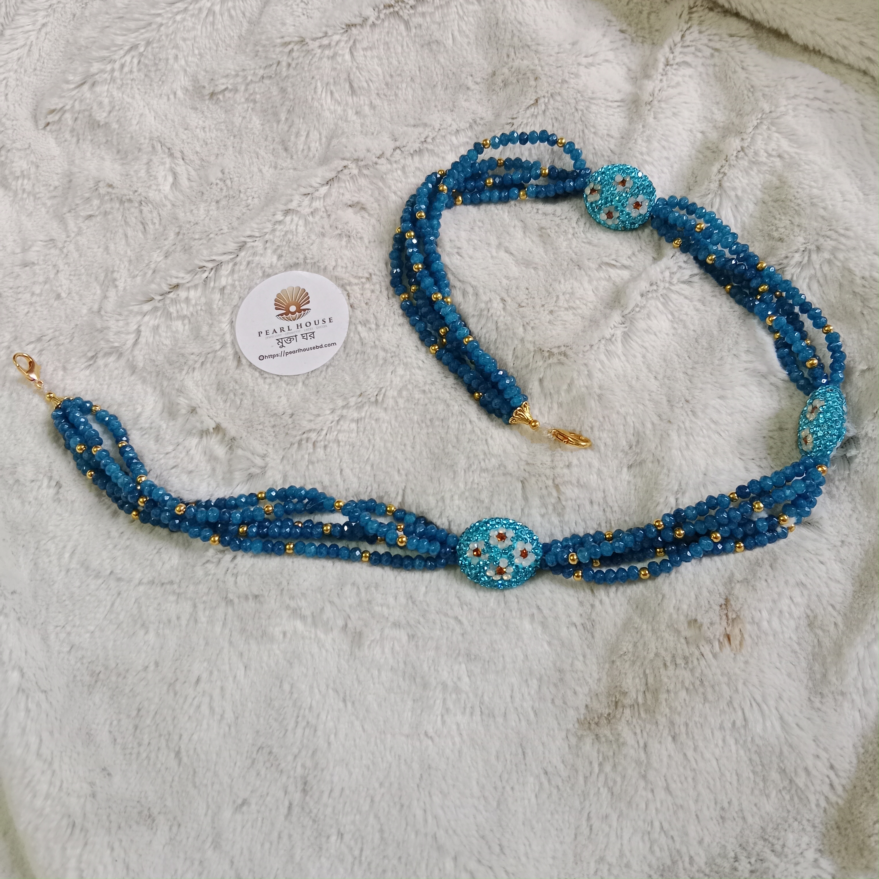 Exclusive 5 Layer Original  Jharkan stone necklace_img_2