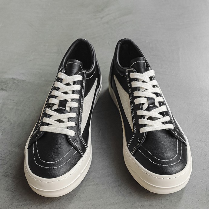 Vintage leather sneakers in black_img_1