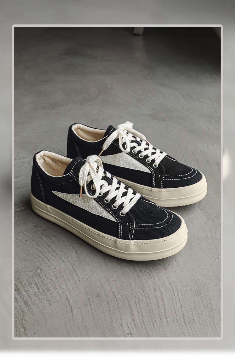 Vintage leather sneakers in black_img_3