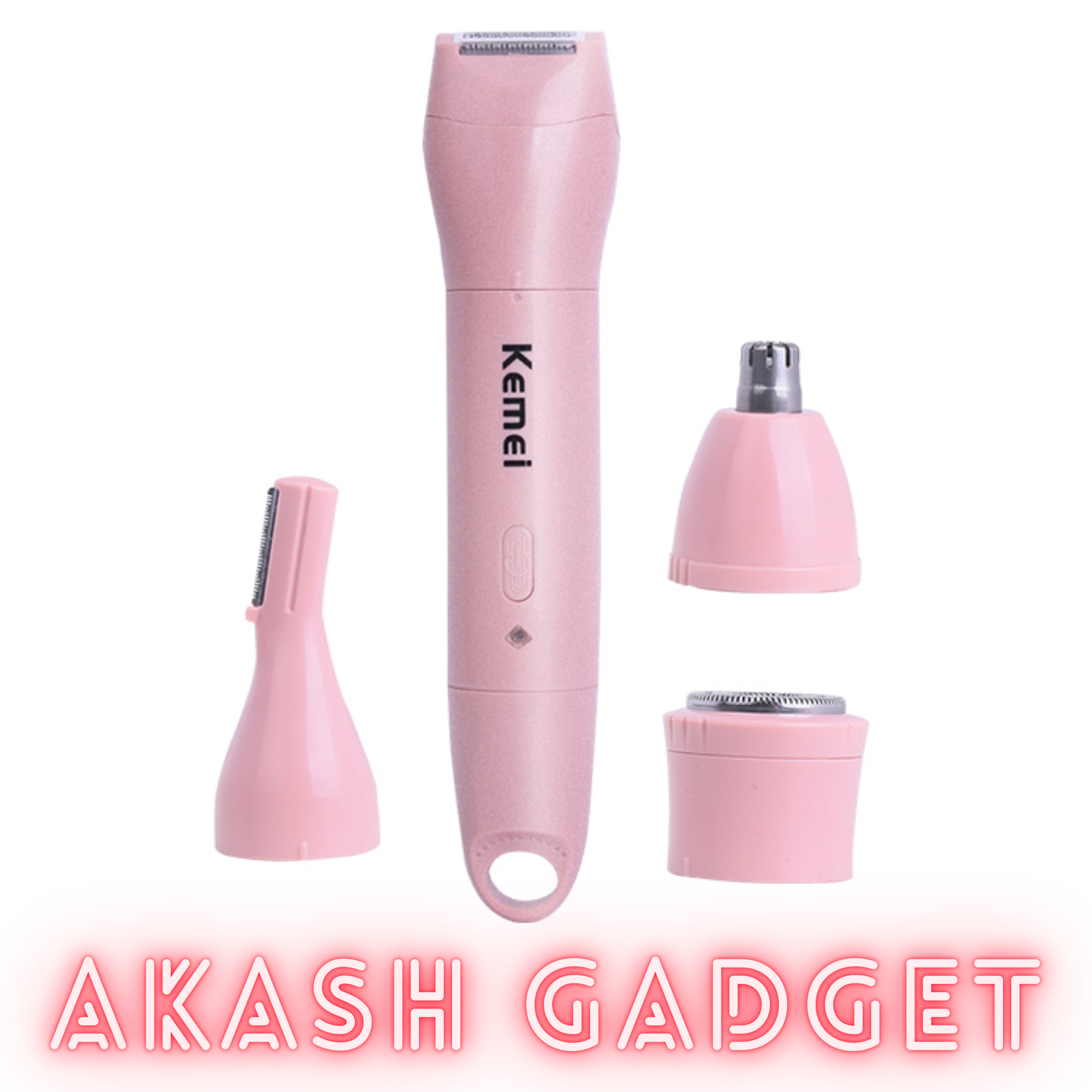 Kemei KM-1916 Multifunctional 4 in 1 Face, Eyebrow, Nose, & Lady Shaver for Women