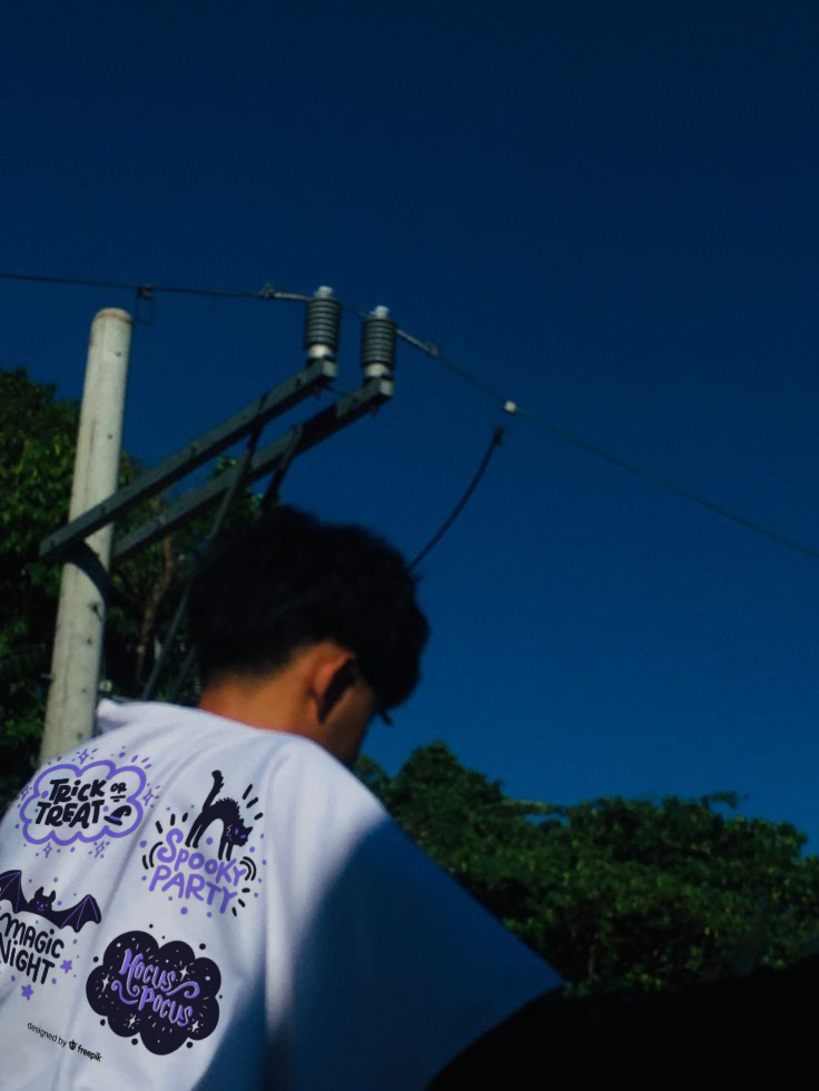 spooky oversized white t-shirt