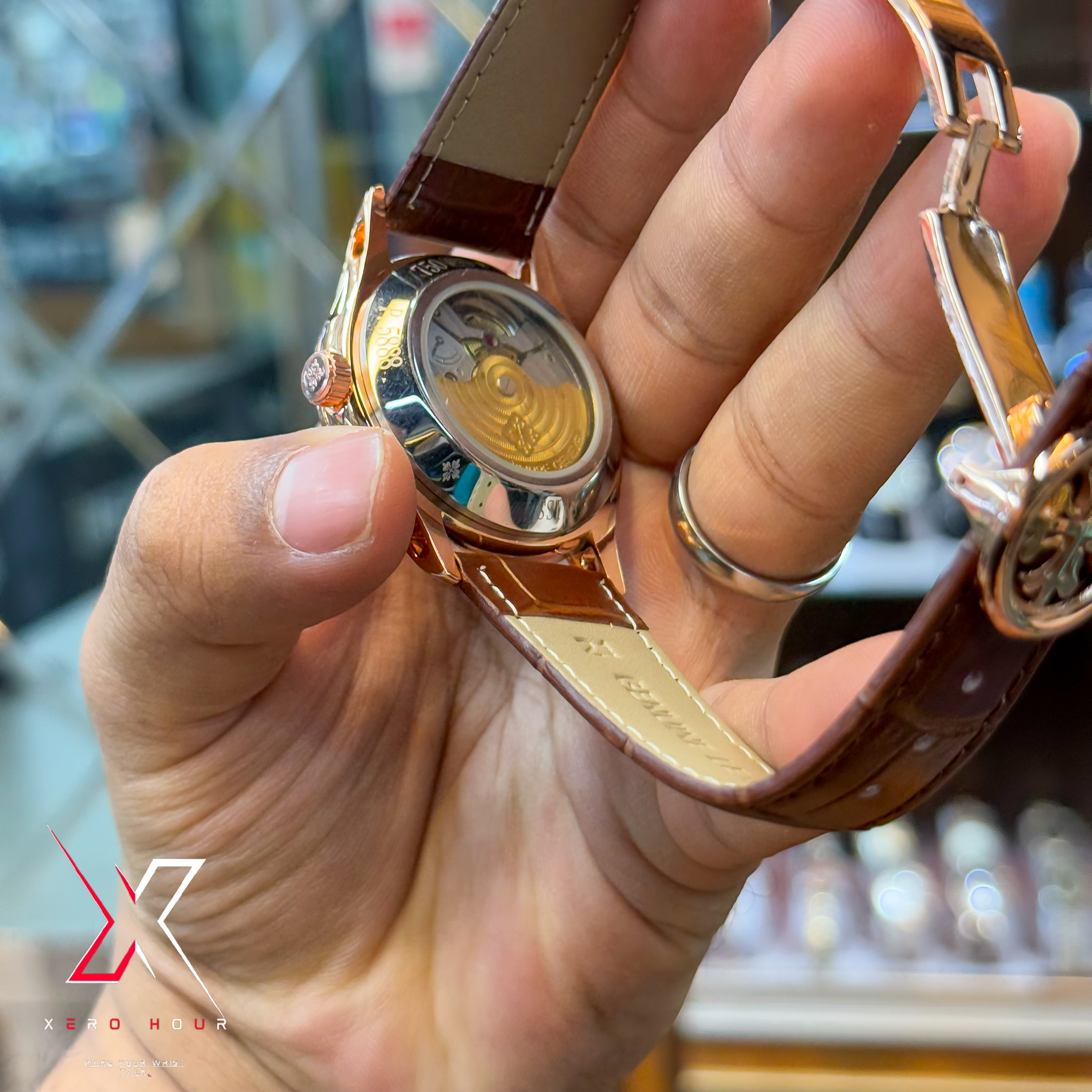 Patek Philippe Calender Perpetual | AA Grade | Brown crock Belt Gold white dial \_img_4