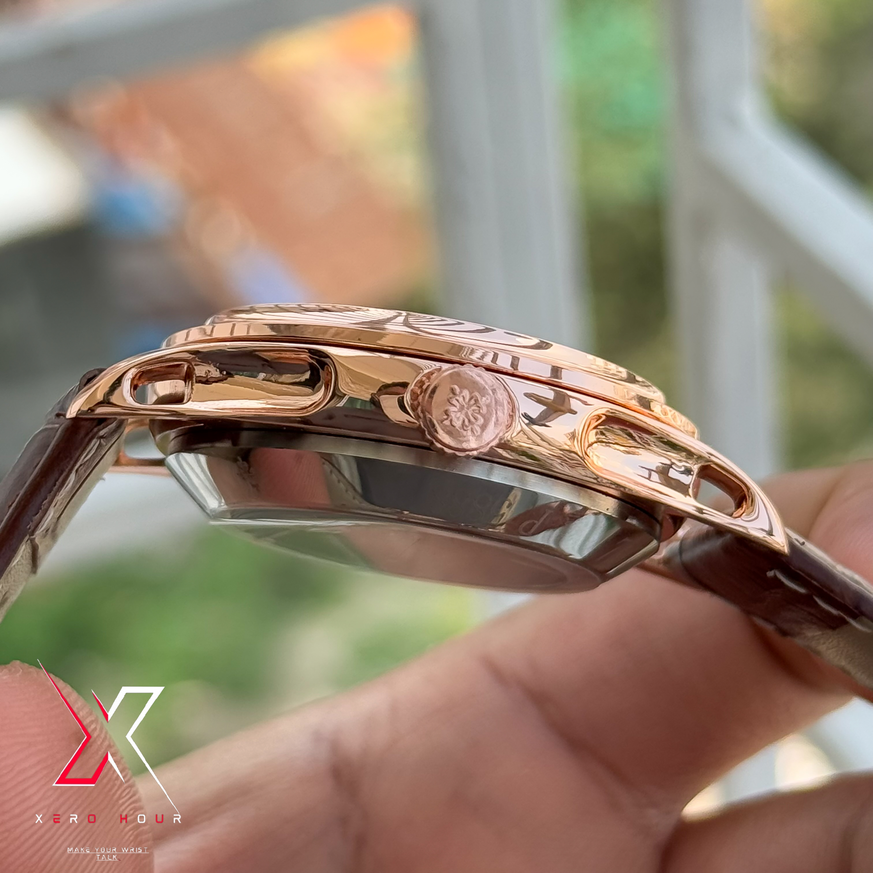 Patek Philippe Calender Perpetual | AA Grade | Brown crock Belt Gold white dial \_img_7