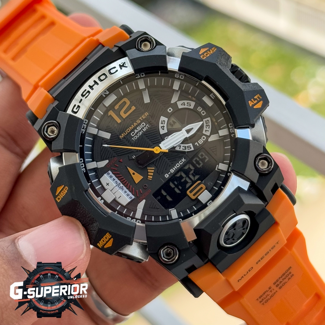 G shock AA grade Silicon Strap | Digital analog mixed | New Variant | Orange color
