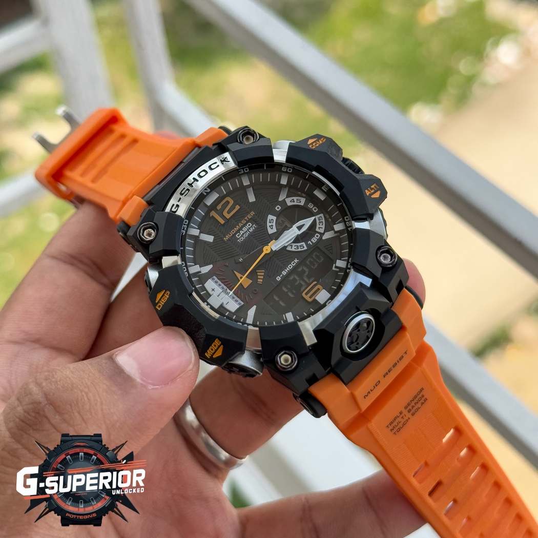 G shock AA grade Silicon Strap | Digital analog mixed | New Variant | Orange color_img_2