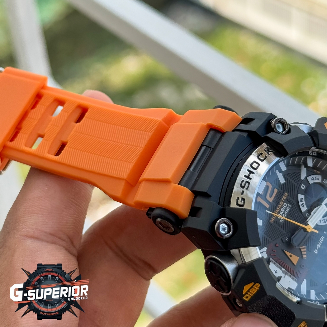 G shock AA grade Silicon Strap | Digital analog mixed | New Variant | Orange color_img_4
