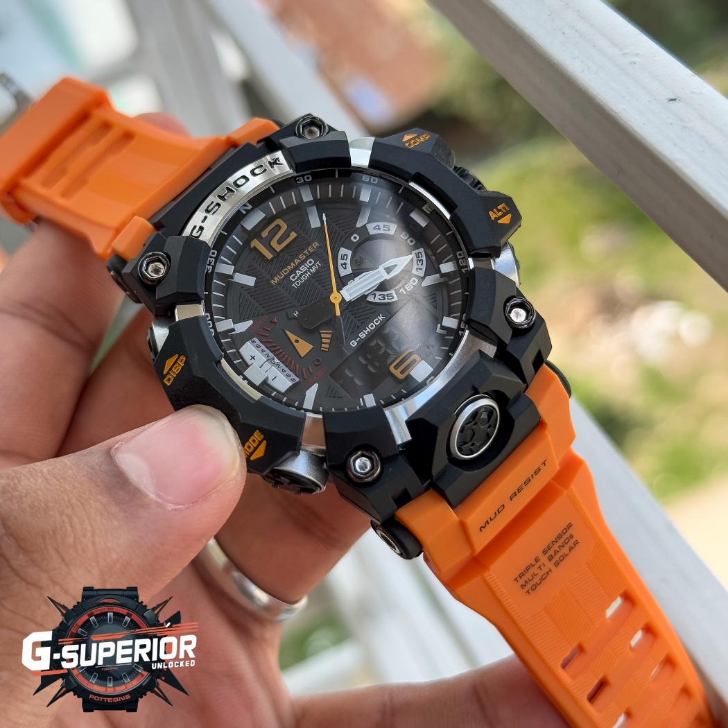 G shock AA grade Silicon Strap | Digital analog mixed | New Variant | Orange color_img_5